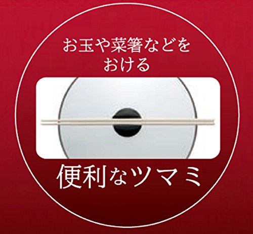 パール金属 両手鍋 紅玉色 28cm IH対応ガラス蓋付二食鍋 マルチテイスト HB-4014