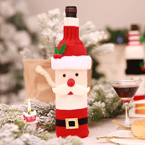 QYonline-JP ワインボトルカバー ボトルカバー ワインカバー クリスマス飾り クリスマスパーティーグッズ アイデア商品 クリスマス (サンタクロース)