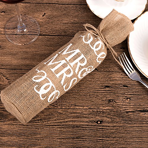 ワインボトルカバー 無地 ワイン袋 リネン 北欧 ワインバッグ ギフト ボトル飾り 雑貨 パーティー テーブルデコレーション 31cm×8.5cm