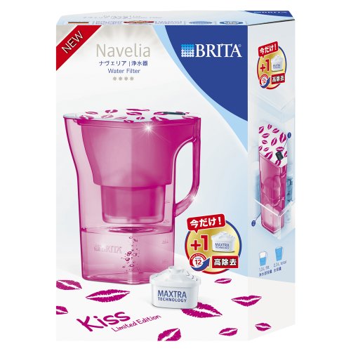 【高除去12項目で2ヵ月交換】BRITA(ブリタ) ナヴェリア ピンクキス 1.3L (カートリッジ2個つき)