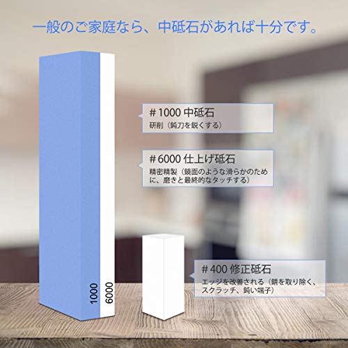 両面砥石包丁研ぎ 包丁固定ホルダー シリカゲル台付き 青/白