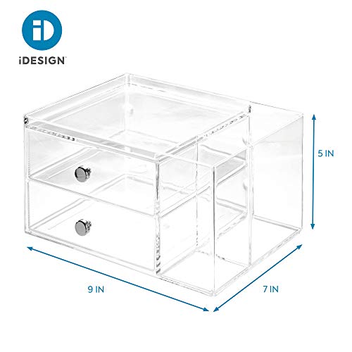 InterDesign 洗面台 収納 ボックス 化粧品 メイクアップ 引き出し付き クリア 39260EJ