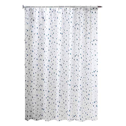 uxcell シャワーカーテン PEVA 180cm x 180cm シャワーカーテン フック付き お風呂用 浴槽 水滴パターン