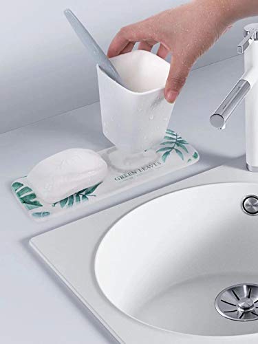 珪藻土 トレー コースター トレイ 石鹸置き ソープディッシュ 歯ブラシスタンド 水切りマット 洗面所 吸水