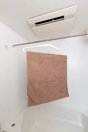 東和産業 洗濯物ハンガー ホワイト 約19.5×46×1cm UD浴室干しバスタオルハンガー