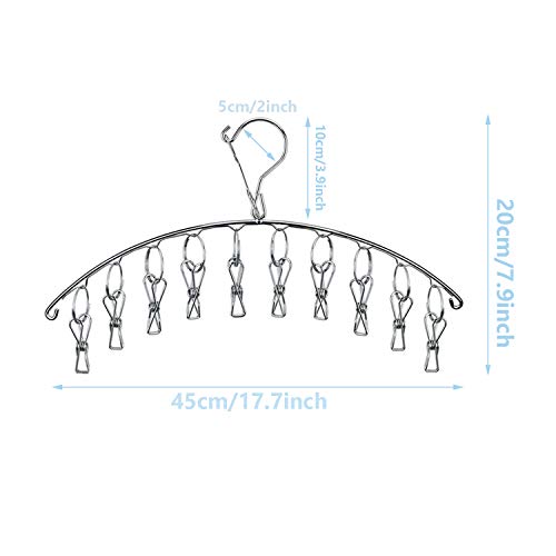 サントレード 2個入り 物干しハンガー ピンチハンガー 省スペース ピンチ10個付き ステンレス