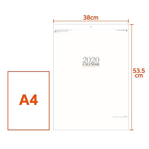 新日本カレンダー 2020年 カレンダー 壁掛け シンプルフェイス NK194