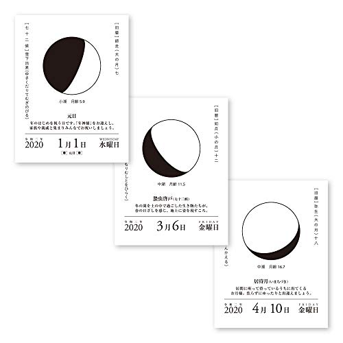 新日本カレンダー 2020年 カレンダー 壁掛け 月と暦 日めくり NK8812