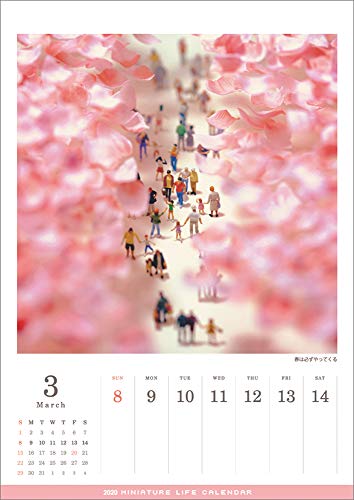 ハゴロモ MINIATURE LIFE CALENDAR 2020年 カレンダー 壁掛け CL-476