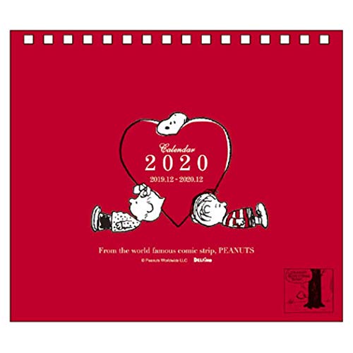 デルフィーノ PEANUTS スヌーピー 2020年 卓上カレンダー ハート P-13598