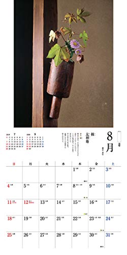 トライエックス 茶花 2019年 祝日訂正シール付き カレンダー CL-448 壁掛け 60×30cm