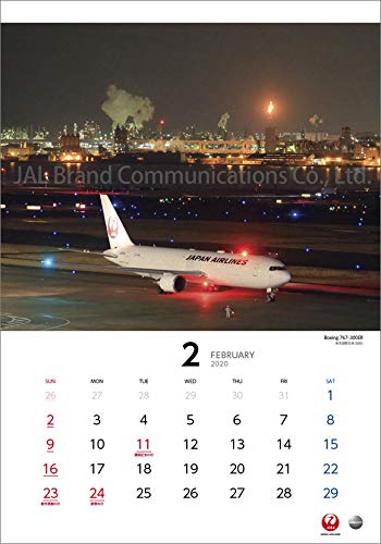 JAL「NIGHT FLIGHT」 2020年 カレンダー 壁掛け CL-1239