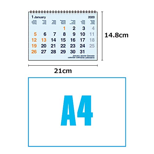 エトランジェディコスタリカ 2020年 カレンダー 卓上 A5 CLT-A-06 ブルー
