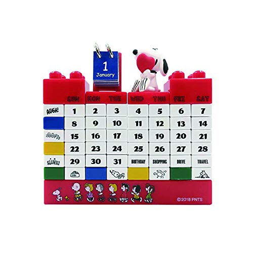 SNOOPY スヌーピー ブロック万年カレンダー カラー グッズ