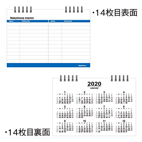 新日本カレンダー 2020年 カレンダー 卓上 カラーインデックス 15×18cm NK8516