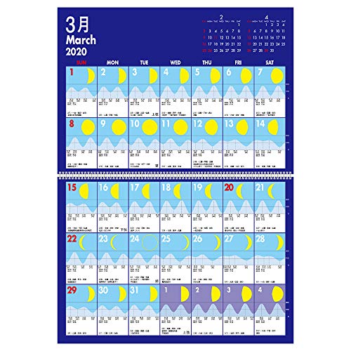 アートプリントジャパン 2020年 月と波のカレンダー vol.148 1000109356