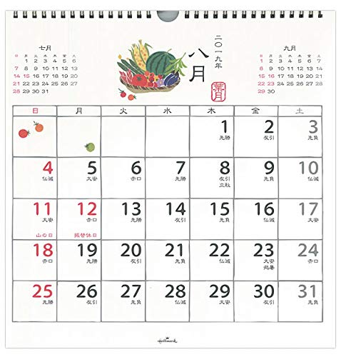 日本ホールマーク 和の暮らし暦 2019年 カレンダー 壁掛け 大 743833
