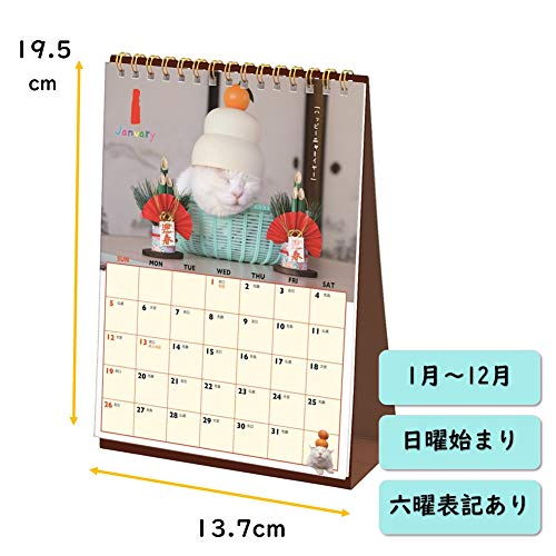 学研ステイフル 2020年 カレンダー 卓上 かご猫 M09083