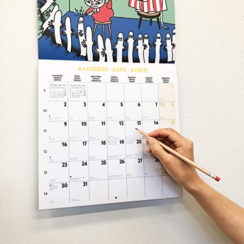 Moomin ムーミン Putinki プティンキ 壁掛けカレンダー 2020年 (30×30cm)