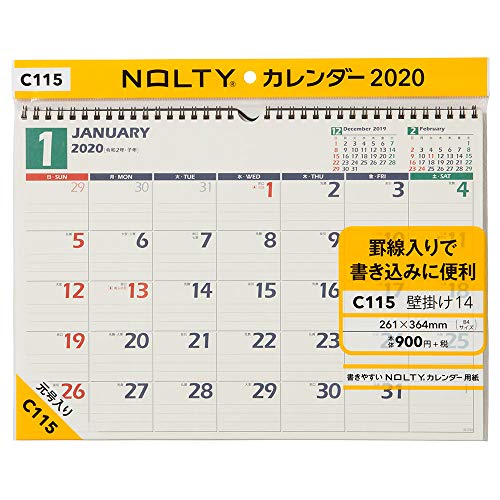 C115 NOLTYカレンダー壁掛け14 2020 ([カレンダー])