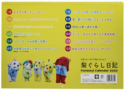 日本テレビサービス ふなっしー 2020年 カレンダー 壁掛け CL-124