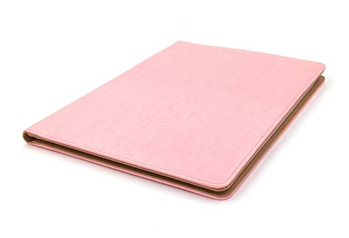 MT's SHOP クリップボード A4 PUレザー 多機能 フォルダ ファイル 二つ折り メモ帳付属 OF283 (ピンク)