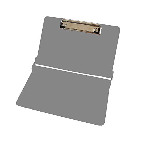 CLEANLEADER クリップファイル ボード、折り畳み式クリップボード、看護クリップボード、軽量アルミニウム構造 -灰色