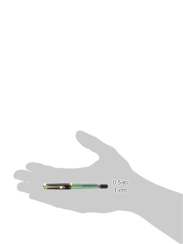 ペリカン 万年筆 M 中字 緑縞 スーベレーン M300 正規輸入品