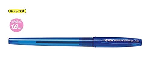 パイロット 油性ボールペン スーパーグリップG・キャップ式1.6mm 超極太 青軸青芯 BSGC-10BB-LL 10本組み
