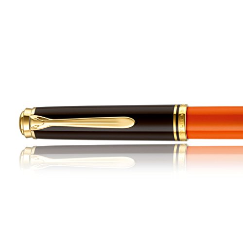 ペリカン 万年筆 M 中字 バーントオレンジ スーベレーン M800 吸入式 限定 正規輸入品