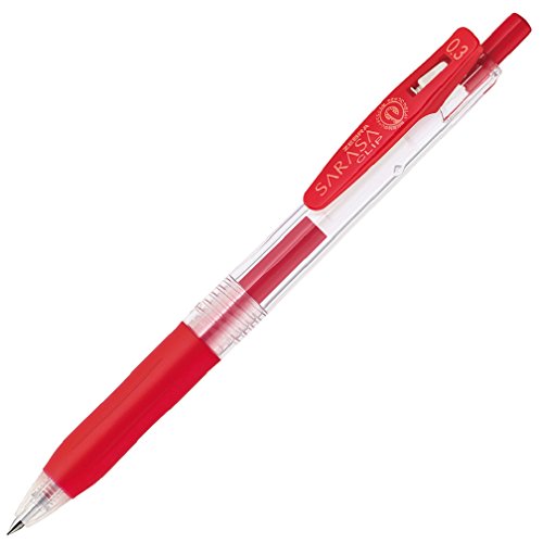 ゼブラ ジェルボールペン サラサクリップ 0.3 赤 10本 B-JJH15-R