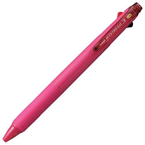 三菱鉛筆 3色ボールペン ジェットストリーム 0.38 SXE3400381P66 ローズピンク パック