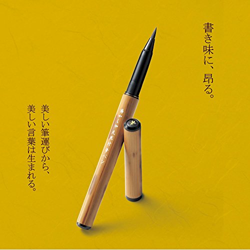あかしや 筆ペン 天然竹筆ペン 透明ケース入 紋竹 AK2000MP