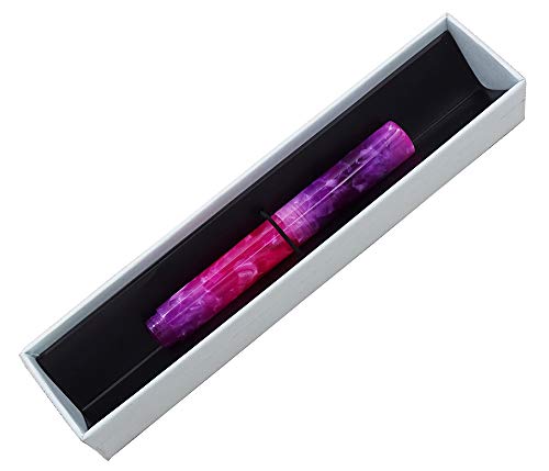 MOONMAN ガラスペン 特殊ペン先 万年筆 ポケット グラデーション紫 アクリル セルロイド 2個カートリッジ
