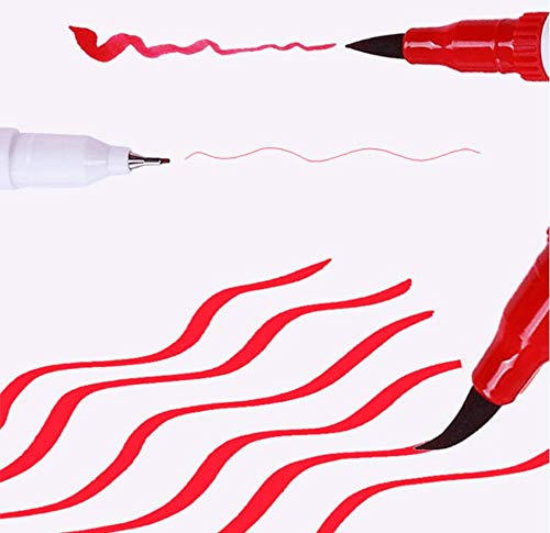 水彩毛筆 24色セット カラー筆ペン 両端ペン先 水彩筆 水彩ペン カラーペン 絵描き 塗り絵用 収納ケース付き（白）