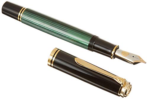 ペリカン 万年筆 BB 極太字 緑縞 スーベレーン M1000 吸入式 正規輸入品