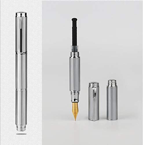 ミニ型 合金万年筆 ポケット イリジウム細字 持ち運びやす+ 1 個 ペン・ポーチ