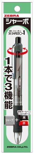 ゼブラ 多機能ペン 2色+シャープ SKシャーボ+1 透明 P-SB5-C