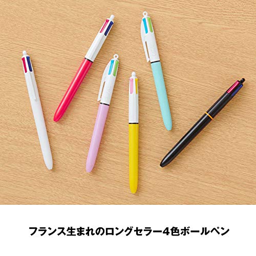 ビック 4色ボールペン FUN 1.0mm アイスブルー リフィール付セット 4CF10IB-RF5