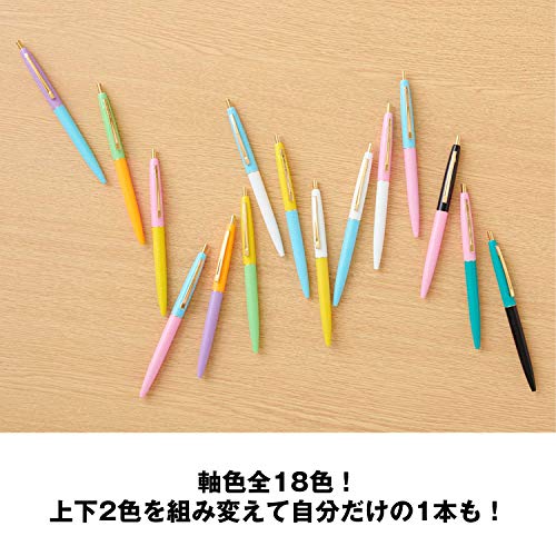 ビック 油性ボールペン クリックゴールド コンビ 3本 ペン型ペンケース付 CLGMX3-WIBPTUB