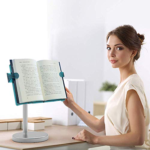 LS Hands Free Book Stand柔軟な折り畳み式ドキュメントホルダーハードカバー、ペーパーバック、クックブック、テキストブック、雑誌の調節可能な読書の高さと角度，ブックスタンドは読書台，支えスタンド部分が折りたたみ式で、持ち運びやすいです，データホルダー・書見台。（高さの青猫）