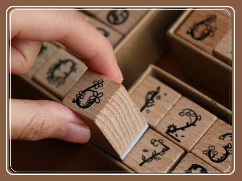 MissOrange『木製ゴム印セット』ナンバースタンプ アラビア数字スタンプ 0-9桁 クリエイティブスタンプセット クラフトカード スクラップブッキング 手帳用 10個セット M-0