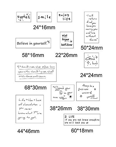 MissOrange『木製ゴム印セット』英語 クリエイティブスタンプセット クラフトカード スクラップブッキング 手帳用 12 個セットM-29