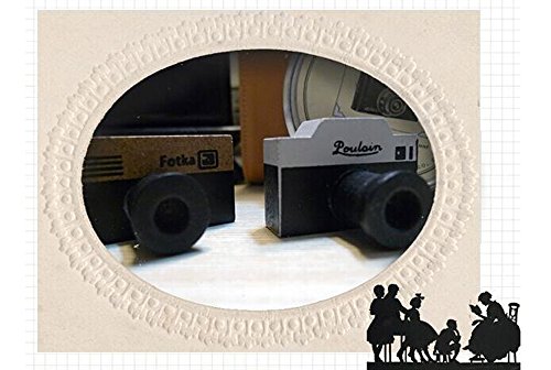 (moin moin) はんこ スタンプ カメラ 写真 持ち手がそのまま盤面に カメラ好き の方へ プレゼントに　2つセット