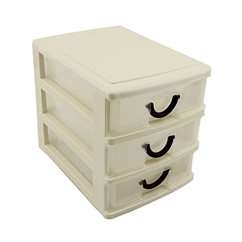 HomeMiYN 収納ボックス 引き出し付き レターケース テーブルチェスト デスク上置き 事務用 化粧品 小物入れ 2段 3段 4段