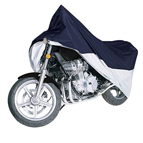 Ohuhu バイクカバー 高品質 300D オックス カバー バイク用 厚手 丈夫 防水 耐熱 UVカット 盗難防止 風飛び防止 収納袋付き