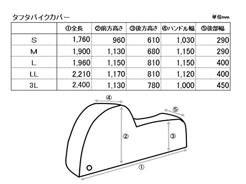 OSS(大阪繊維資材) 鍵穴付タフタ バイクカバー(警報プリント入り)_(サイズ:S)