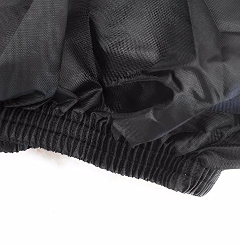 （ミノリＲ） バイクカバー ブラック XL （230×95×125㎝）防水 防風 防塵 UVカット ロックホール 風飛び防止バックル 収納袋付き