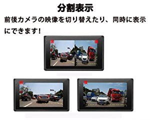 CHURACY バイク用 ドライブレコーダー 前後カメラ 常時録画 3インチ液晶 リア 日本語取説 オートバイ ドラレコ (compact)
