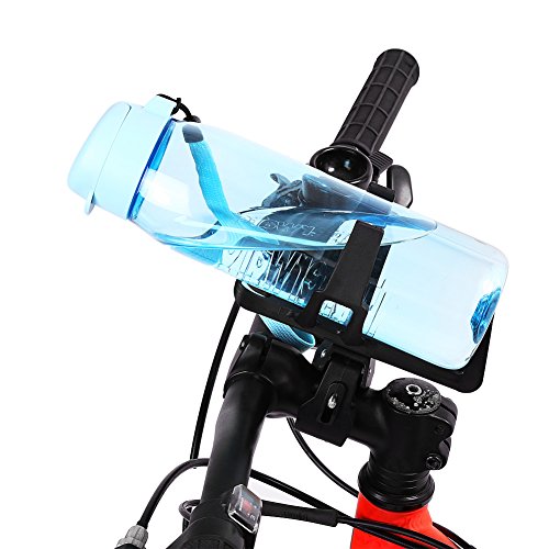Qiilu 　オートバイバイクドリンクカップホルダー　水　飲料マウントスタンドボトル　アダプター(黑色)